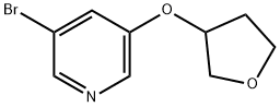 3-bromo-5-[(tetrahydro-3-furanyl)oxy]Pyridine Structure