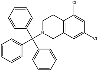Isoquinoline, 5,7-dichloro-1,2,3,4-tetrahydro-2-(triphenylmethyl)- 구조식 이미지