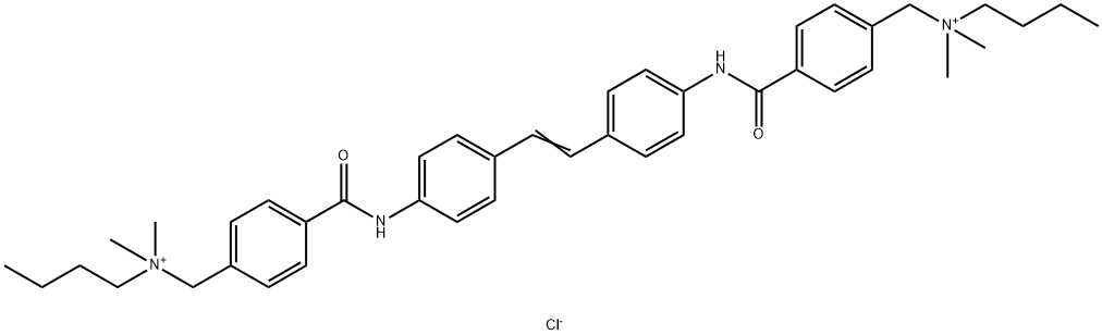 4,4'-[1,2-Ethenediylbis(4,1-phenyleneiminocarbonyl)]bis(N-butyl-N,N-dimethylbenzenemethanaminium) Dichloride 구조식 이미지