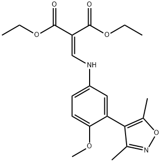 diethyl 2-((3-(3,5-dimethylisoxazol-4-yl)-4-methoxyphenylamino)methylene)malonate 구조식 이미지