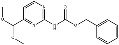 Benzyl (4-(Dimethoxymethyl)Pyrimidin-2-Yl)Carbamate 구조식 이미지