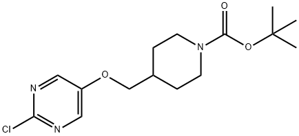 tert-butyl 4-{[(2-chloropyrimidin-5-yl)oxy]methyl}piperidine-1-carboxylate 구조식 이미지