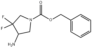 benzyl 4-amino-3,3-difluoropyrrolidine-1-carboxylate 구조식 이미지