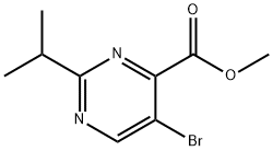 Methyl 5-bromo-2-isopropylpyrimidine-4-carboxylate Structure