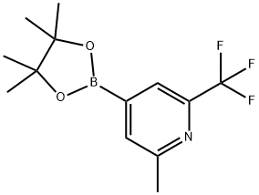 2-(trifluoromethyl)-4-(4,4,5,5-tetramethyl-1,3,2-dioxaborolan-2-yl)-6-methylpyridine 구조식 이미지