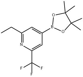 2-ethyl-4-(4,4,5,5-tetramethyl-1,3,2-dioxaborolan-2-yl)-6-(trifluoromethyl)pyridine Structure