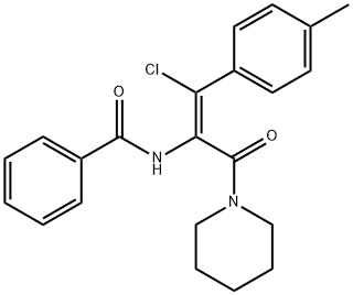 (Z)-N-(1-chloro-3-oxo-3-(piperidin-1-yl)-1-p-tolylprop-1-en-2-yl)benzamide 구조식 이미지