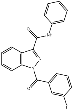 1-(3-Fluorobenzoyl)-N-phenyl-1H-indazole-3-carboxamide 구조식 이미지