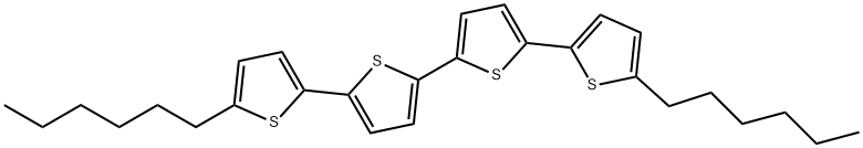 5,5'''-Dihexyl-2,2':5',2'':5'',2'''-quaterthiophene 구조식 이미지