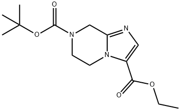 7-Tert-Butyl 3-Ethyl 5,6-Dihydroimidazo[1,2-A]Pyrazine-3,7(8H)-Dicarboxylate 구조식 이미지
