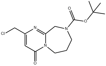 Tert-Butyl 2-(Chloromethyl)-4-Oxo-6,7,8,10-Tetrahydropyrimido[1,2-A][1,4]Diazepine-9(4H)-Carboxylate Structure