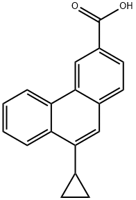 3-Phenanthrenecarboxylic acid, 9-cyclopropyl- Structure