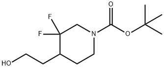 tert-butyl 3,3-difluoro-4-(2-hydroxyethyl)piperidine-1-carboxylate Structure