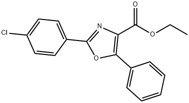 Ethyl 2-(4-chlorophenyl)-5-phenyloxazole-4-carboxylate Structure