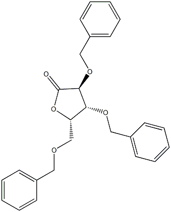 2,3,5-tri-O-benzyl-L-xylono-1,4-lactone 구조식 이미지