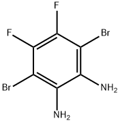 3,6-디브로모-4,5-디플루오로-1,2-페닐렌디아민 구조식 이미지