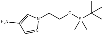 1-(2-((tert-butyldimethylsilyl)oxy)ethyl)-1H-pyrazol-4-amine 구조식 이미지