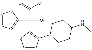 (1r,4r)-4-(methylamino)cyclohexyl2-hydroxy-2,2-di(thiophen-2-yl)acetate Structure
