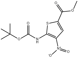 methyl 5-(tert-butoxycarbonyl)-4-nitrothiophene-2-carboxylate 구조식 이미지