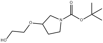 tert-Butyl 3-(2-hydroxyethoxy)pyrrolidine-1-carboxylate Structure