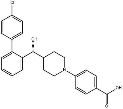 (R)-4-(4-((4'-chlorobiphenyl-2-yl)(hydroxy)methyl)piperidin-1-yl)benzoicacid 구조식 이미지