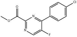 Methyl 4-(4-chlorophenyl)-5-fluoropyrimidine-2-carboxylate Structure