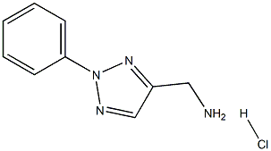 2H-1,2,3-Triazole-4-methanamine, 2-phenyl-, hydrochloride 구조식 이미지