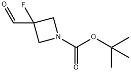 1-Boc-3-fluoroazetidine-3-carbaldehyde 구조식 이미지
