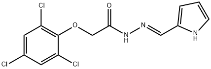(2,4,6-Trichloro-phenoxy)-acetic acid (1H-pyrrol-2-ylmethylene)-hydrazide 구조식 이미지