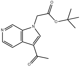 tert-Butyl 2-(3-acetyl-1H-pyrrolo[2,3-c]pyridin-1-yl)acetate 구조식 이미지