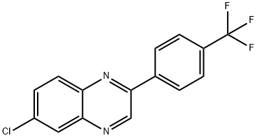 6-Chloro-2-(4-(trifluoromethyl)phenyl)quinoxaline 구조식 이미지