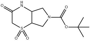 Cis-Tert-Butyl 3-Oxohexahydropyrrolo[3,4-B][1,4]Thiazine-6(2H)-Carboxylate 1,1-Dioxide 구조식 이미지