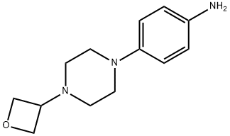 Benzenamine, 4-[4-(3-oxetanyl)-1-piperazinyl]- Structure