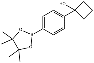1-[4-(4,4,5,5-tetramethyl-1,3,2-dioxaborolan-2-yl)phenyl]cyclobutanol 구조식 이미지