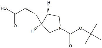 2-((Meso-1R,5S,6S)-3-(Tert-Butoxycarbonyl)-3-Azabicyclo[3.1.0]Hexan-6-Yl)Acetic Acid Structure