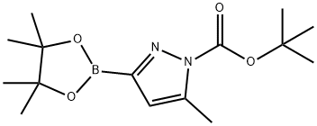 tert-butyl 5-methyl-3-(4,4,5,5-tetramethyl-1,3,2-dioxaborolan-2-yl)-1H-pyrazole-1-carboxylate 구조식 이미지