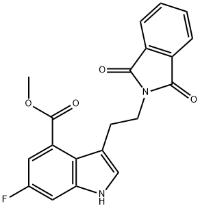 1408282-25-6 3-[2-(1,3-Dihydro-1,3-dioxo-2H-isoindol-2-yl)ethyl]-6-fluoro-1H-indole-4-carboxylic acid methyl ester