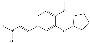 (E)-2-(cyclopentyloxy)-1-methoxy-4-(2-nitrovinyl)benzene Structure