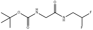 [(2,2-difluoro-ethylcarbamoyl)-methyl]-carbamic acid tert-butyl ester 구조식 이미지