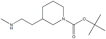 tert-butyl 3-(2-(methylamino)ethyl)piperidine-1-carboxylate Structure