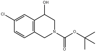 6-Chloro-4-hydroxy-3,4-dihydro-1H-isoquinoline-2-carboxylic acid tert-butyl ester Structure