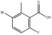 3-Bromo-6-fluoro-2-methyl-benzoic acid 구조식 이미지