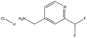 (2-(difluoromethyl)pyridin-4-yl)methanamine hydrochloride Structure