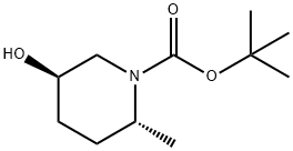 tert-butyl (2R,5R)-5-hydroxy-2-methylpiperidine-1-carboxylate 구조식 이미지