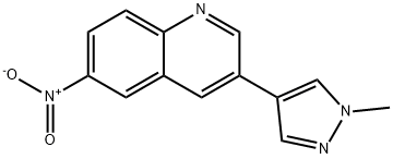 Quinoline, 3-(1-methyl-1H-pyrazol-4-yl)-6-nitro- Structure