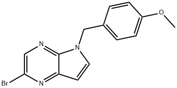 2-Bromo-5-(4-methoxybenzyl)-5H-pyrrolo[2,3-b]pyrazine 구조식 이미지