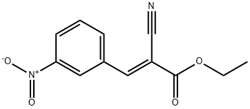 2-Propenoic acid, 2-cyano-3-(3-nitrophenyl)-, ethyl ester, (2E)-
 Structure