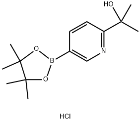 2-(5-(4,4,5,5-tetramethyl-1,3,2-dioxaborolan-2-yl)pyridin-2-yl)propan-2-ol hydrochloride 구조식 이미지