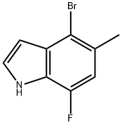 4-Bromo-7-Fluoro-5-Methyl-1H-Indole 구조식 이미지