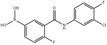 3-(3-chloro-4-fluorophenylcarbamoyl)-4-fluorophenylboronic acid Structure